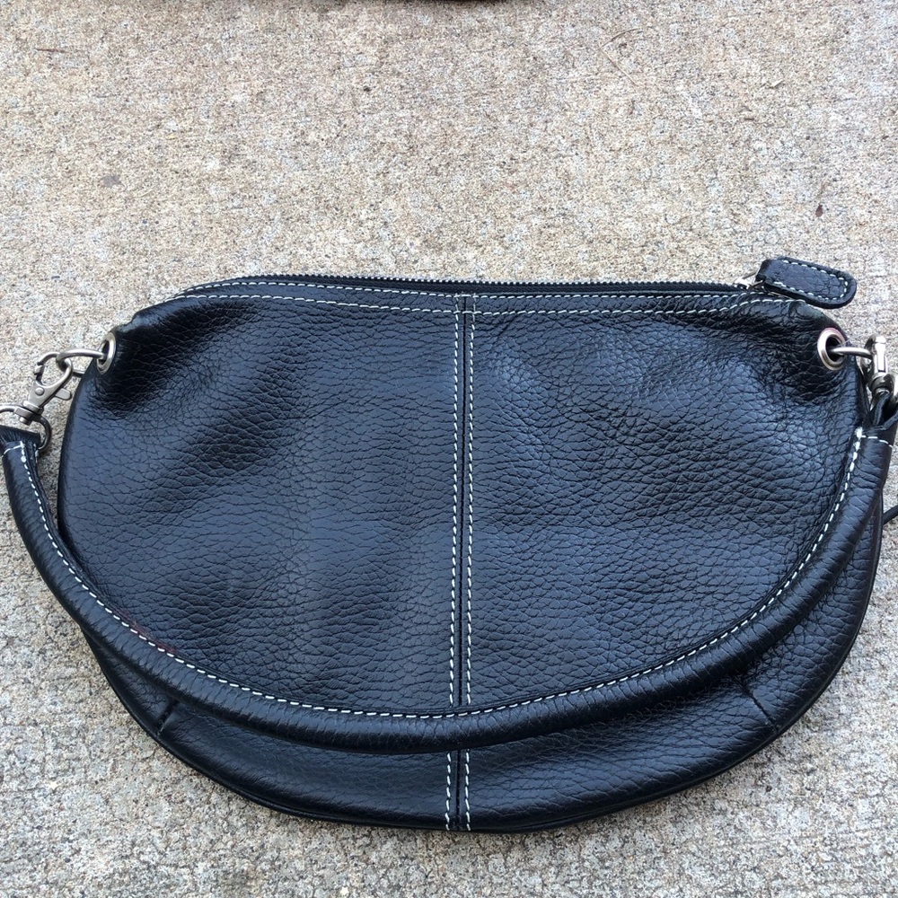 Latico black leather hand bag